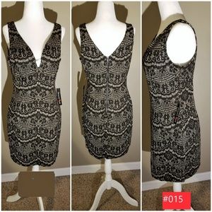 Metallic knit sheath dress